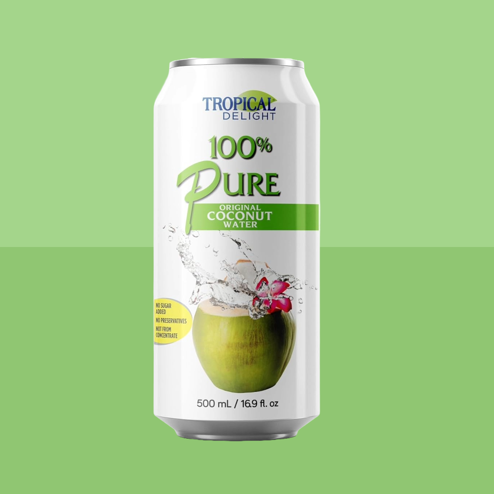 500mL/16.9oz 100% Coconut Water Can